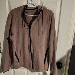 Old Navy Active Taupe Hoodie with Black Trim